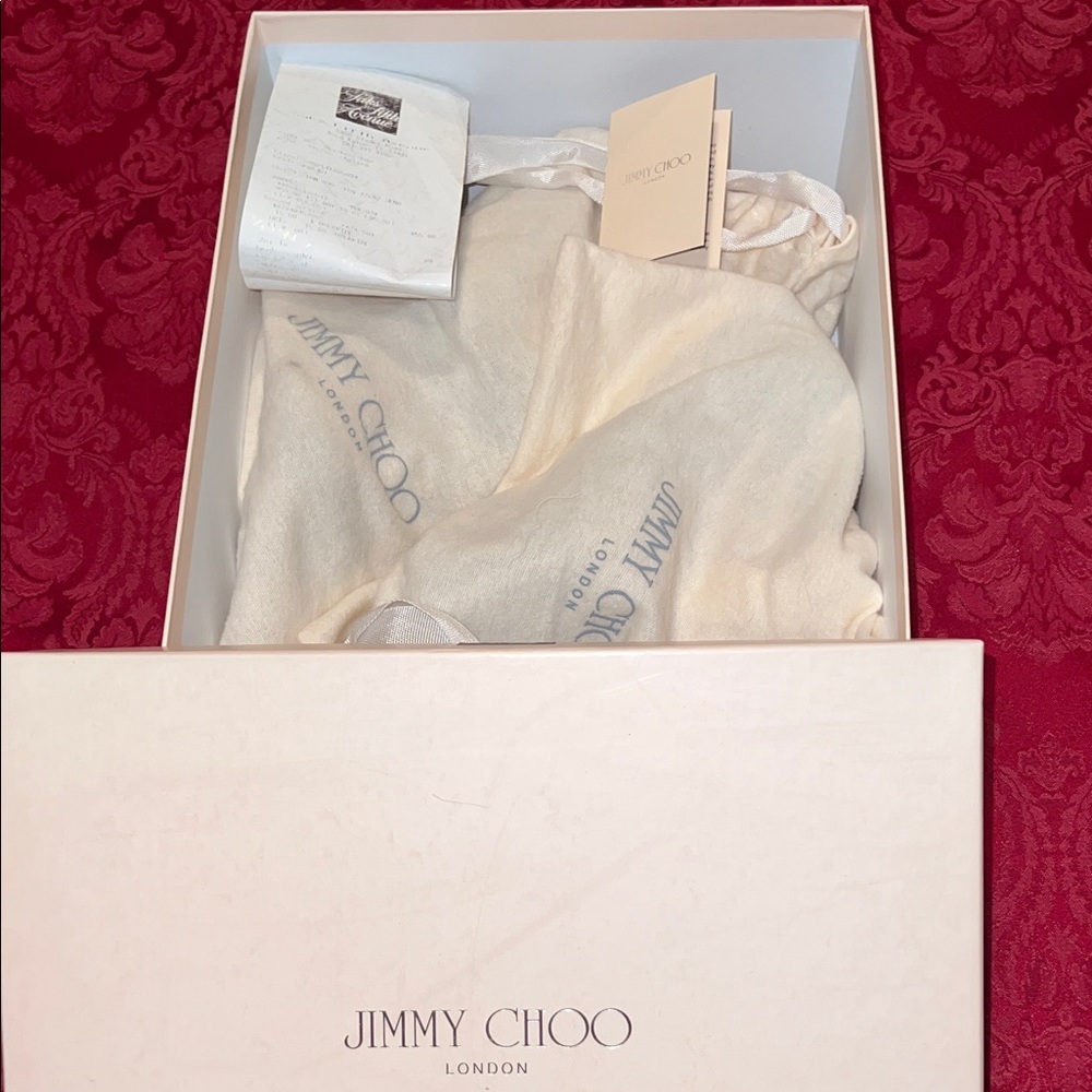 Like New Jimmy Choo Black and Gold Strappy Heels - Picture 8 of 10